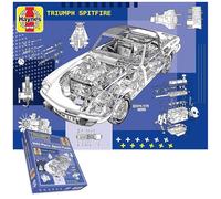 Haynes 1000-Piece British Sports Car Puzzle Collection - Classic Triumph & MG Models, Premium Vintage Automotive Jigsaw Gift for Car Enthusiasts (Triumph Spitfire)