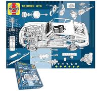 Haynes 1000-piece British Sports Car Puzzle Collection featuring classic Triumph and MG models - a premium vintage automotive gift for car lovers and collectors (Triumph GT6)