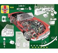 Haynes 1000-piece British Sports Car Puzzle Collection featuring classic Triumph and MG models - a premium vintage automotive gift for car lovers and collectors (Haynes MGB)