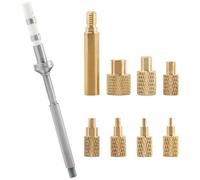 HAYOMAX 9pcs Soldering Iron Heat Set Insert Tool Kit M6 M8 Brass Fit For TS100 TS101