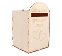 HAYOMAX Wedding Post Box Wooden Gift Card Mailbox Rustic Wedding Gift Card Holder Box for Wedding Party Decoration
