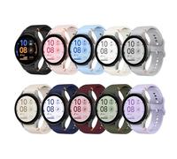 HAYONLIY 10 Pack No Gap Band Compatible for Samsung Galaxy Watch FE/7/6/5/4 40mm 44mm/5 Pro 45mm/6 Classic 43mm 47mm/4 Classic 42mm 46mm,Soft Silicone Sports Wristband Strap for Men Women
