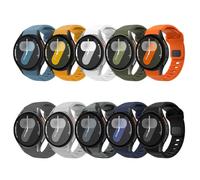 HAYONLIY 10 Pack Rugged No Gap Bands Compatible for Samsung Galaxy Watch 7 6 5 4 Band 40mm 44mm/Watch FE 40mm/Watch 6 Classic 43mm 47mm/Watch 5 Pro 45mm, Silicone Sport Strap for Men