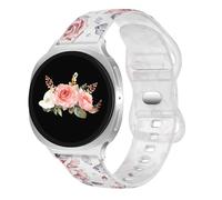 HAYONLIY Cute Transparent Band Compatible with Samsung Galaxy Watch 8 40mm 44mm/Galaxy Watch 8 Classic 46mm,Soft Silicone Sport Replacement Strap for Women Men