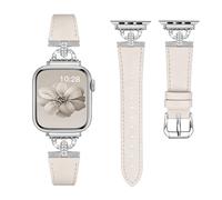 HAYONLIY Leather Band Compatible for Apple Watch Straps 41mm 40mm 42mm 38mm Women, Slim Thin Dressy Metal D-Shape Diamond Clasp for iWatch Series 11 10 9 8 7 6 5 4 3 2 1 SE
