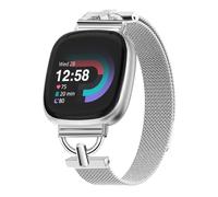 HAYONLIY Magnetic Straps Compatible for Fitbit Versa 4/Fitbit Versa 3/Fitbit Sense 2/Fitbit Sense, Mesh Stainless Steel Thin Strap, Adjustable Replacement Wrist band for Women Dressy
