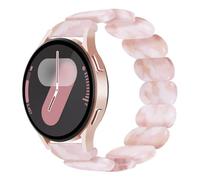 HAYONLIY Resin Stretchy Bands Compatible with Samsung Galaxy Watch 7 FE 6 5 4 40mm 44mm/5 Pro 45mm/Watch 6 4 Classic 43mm 47mm 42mm 46mm/Active 2,20mm Oval Elastic Strap for Women Men