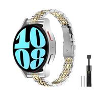 HAYONLIY Slim Stainless Steel Band Compatible for Samsung Galaxy Watch FE/Galaxy Watch 7/6/5/4 40mm 44mm, 20mm Dressy Metal Chain Thin Strap for Women Silver/Gold