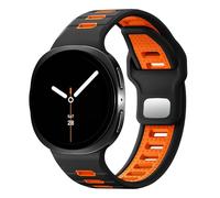 HAYONLIY Sport Bands Compatible with Samsung Galaxy Watch 8 40mm 44mm/Galaxy Watch 8 Classic 46mm,No Gap Soft Silicone Two Tone Strap Breathable Wristband for Men