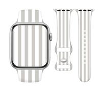 HAYONLIY Sports Strap Compatible with Apple Watch Series 11, 10, 9, 8, 7, 6, 5, 4, 3, Ultra SE, Grey and white, 38mm/40mm/41mm/(42mm-Series 11 10)