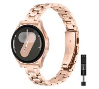 HAYONLIY Thin Band Compatible with Samsung Galaxy Watch 7/FE/6/5/4 40mm 44mm, 5 Pro 45mm, Watch 6/4 Classic 43mm 47mm 42mm 46mm, 20mm Stainless Steel Metal Replacement Wristband Strap for Women Men