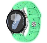 HAYONLIY Transparent Luminous Bands Compatible for Samsung Galaxy Watch 7/FE/6/5/4 40mm 44mm/6 Classic 43mm 47mm/5 Pro 45mm/4 Classic 42mm 46mm, 20mm Soft Silicone Sports Replacement Strap Women Men