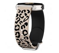 HAYONLIY Two-Tone Leopard Engraved Bands Compatible with Samsung Galaxy Watch 8 40mm 44mm/Galaxy Watch 8 Classic 46mm,Soft Silicone Breathable Replacement Strap Men Women