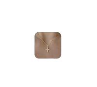 Hayopi Cross Necklace for Women Trendy,Dainty 14K Gold Plated Cross Pendant Cute Choker Necklace Simple Sideway Cross Necklaces for Women Gold Jewelry Baptism Gifts, Brass, No Gemstone