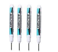 hayrayo 4PCS Fine Tip Permanent Marker Pens,White Marker Pen,Quick Drying Fabric Pen,Durable Builders Pencil and Carpenters Tools,Long Nib Ma-rker Pe-n,Deep Hole Ma-rker,Tracer Mar-ker Pe-n,0.7mm