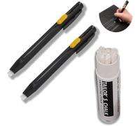 hayrayo Heat Erasable Fabric Markers Set - 2 Chalk Pens with 20 Refills, Tailors Chalk Pencil for Sewing, DIY Fabric Pencil & Marker,Heat Erasable Pen for Fabric,Sewing Supplies on Cotton