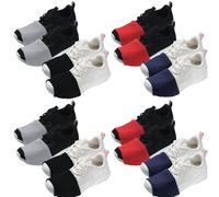 Haysandy 8 Pairs Dance Shoe Covers Over Shoes Socks for Dancer Women, Black, Burgundy, Navy Blue, Gray, M