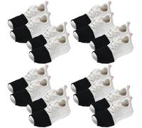 Haysandy 8 Pairs Dance Shoe Covers Over Shoes Socks for Dancer Women(L,Versatile Style,Black)