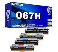 HAYSAR 067H Compatible Toner Cartridge 4-Pack (Black, Cyan, Magenta, Yellow) - Replacement for Canon imageClass LBP633Cdw, LBP632Cdw, LBP631Cw, MF651Cw, MF653Cdw, MF654Cdw, MF655Cdw, MF656Cdw