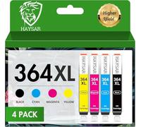 HAYSAR 4-Pack CMYK Replacement For HP 364XL 364 Ink Cartridges Compatible With HP Deskjet, Officejet, Photosmart, All-In-One 5510 5520 5522 5524 6510 6520 B8550 C5388 7510 7520 4620 4622 3070A