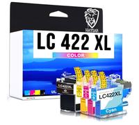 HAYSAR 4 Pack LC422XL High Yield Replacement Ink Cartridges For Brother Printers LC-422 LC-422VAL LC-422XL For Brother MFC-J5340DW MFC-J5345DW MFC-J5740DW MFC-J6540DW MFC-J6940DW LC422XLVAL Black CMY