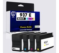HAYSAR 937e Compatible Ink Cartridge 4-Pack (Black, Cyan, Magenta, Yellow) - High Yield Replacement for HP OfficeJet Pro 9110, 9120, 9120e, 9122e, 9125e, 9128e, 9130, 9130e, 9132e, 9135e, 9720