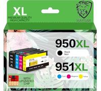 HAYSAR 950XL 951XL High Capacity CMYK Combo Pack Ink Cartridges Compatible With HP 950XL 951XL Work For HP OfficeJet Pro 251DW 276DW 8100 8600 8610 8615 8620 8625 8630 8640 8660 CM752A CM749A CM750A