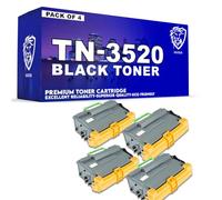 HAYSAR Compatible Brother Pack of 4 TN-3520 Black Extra High Capacity Toner 20000 Pages For Brother HL-L6400, HL-L6400DW, HL-L6400DWT, HL-L6450DW, MFC-L6900DW,MFC-L6900DWT, MFC-L6950DW