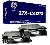 HAYSAR Pack of 2 High Capacity Compatible Replacement For HP 27X Black Toner Cartridge C4127X Use With For HP LaserJet 4000, 4000N, 4000SE, 4000T, 4000TN, 4050, 4050N, 4050SE, 4050T, 4050TN, 4050USB