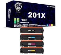 HAYSAR Pack of 4 Compatible Replacement For HP 201X CMYK Toner Cartridges For HP Color Laserjet Pro M252DW, M252N, M274n MFP, M277DW, M277N CF400X, CF401X, CF402X, CF403X