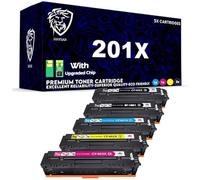 HAYSAR Pack of 5 Compatible Replacement For HP 201X CMYK Toner Cartridges For HP Color Laserjet Pro M252DW, M252N, M274n MFP, M277DW, M277N CF400X, CF401X, CF402X, CF403X 2x Black, 1x Colours