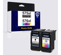 HAYSAR PG-575XL/CL-576XL Combo Pack Ink Cartridges Compatible Replacement For Canon 575 & 576 PG-575 Black & CL-576 Colour Replacement For Canon TR4750i, TR4751i, TS3550i, TS3551i