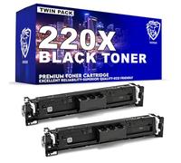 HAYSAR Premium High Capacity Compatible Replacement For HP 220X W2200X Twin Pack Black Toner Cartridges For Colour LaserJet Pro 4202dn 4202dw 4202dwe MFP 4302dw MFP 4302dwe MFP 4302fdn MFP 4302fdwe
