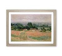 Haystack at Giverny by Claude Monet Framed Print | A2 Oak Framed Wall Art | Ready to Hang | Modern Historical Picture | Living Room Bedroom Lounge Office