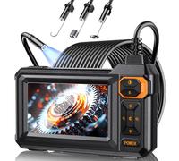 Hayve Endoscope Inspection Camera, 4.3" IPS Screen Industrial Endoscope with 8 LED Light, 1080P HD Digital Borescope, IP67 Waterproof Snake Sewer Inspection Camera, 5m Semi-Rigid Cable