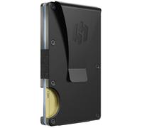 Hayvenhurst Slim Minimalist Front Pocket RFID Blocking Metal Wallets for Men with Money Clip, Obsidian, S, Minimalist