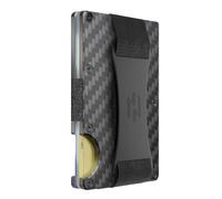 Hayvenhurst Wallet For Men - Reinvented Design Men's Wallet - Slim, Minimalistic & Seamless Card Case, Blocks RFID Scanners, Holds 12 Cards, Carbon Fiber, Cash Strap