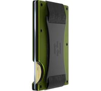 Hayvenhurst Wallet for Men - Slim RFID Blocking Metal Wallet with Money Clip, Minimalist Front Pocket Credit Card Holder, Small Mens Wallet, Holds upto 12 Cards, Matte Olive, 10.9 cm x 8.6 cm x 1.9 cm