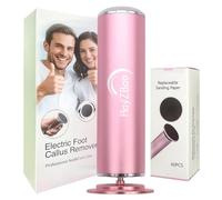 HayZBao Electric Foot File - Callus Remover for Feet,Professional Pedicure Tool for Dead Skin and Calluses,Adjustable Speed Foot File with 60 Pcs Sandpaper Discs - Pink