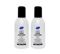 HAZ 100% Pure Acetone, 150ml 2 Pack Nail Polish Remover, UV/LED Gel Soak Off, Removes Gel Polish, Acrylics, Nail Tip & Glue, Fibreglass Extensions, Salon Professional Super Strength Formula