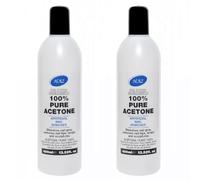 HAZ 100% Pure Acetone, Nail Polish Remover, UV/LED Gel Soak Off, Removes Gel Polish, Acrylics, Nail Tip & Glue, Fibreglass Extensions, Salon Professional Super Strength Formula (400ml - 2 Pack)
