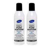 HAZ 100% Pure Acetone, Nail Polish Remover, UV/LED Gel Soak Off, Removes Gel Polish, Acrylics, Nail Tip & Glue, Fibreglass Extensions, Salon Professional Super Strength Formula (250ml - 2 Pack)