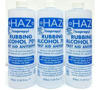 Haz 500 ml Isopropyl Rubbing Alcohol First Aid Antiseptic - Pack of 3