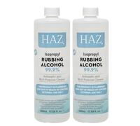 HAZ Isopropyl Rubbing Alcohol, 2 Pack 500ml 99.9% PURE Isopropanol, Lab Grade First Aid Antiseptic Disinfectant Cleaner, Kills Bacteria, Germs, All Purpose Household Electronics Cleaning