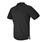 HAZARD 4 Quickdry Undervest Battle Polo Tactical Velcro-Arm-Patch Plain Front Breathable Shirt - Black (X-Large)