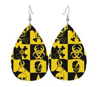 Hazard Nuclear Skull And Cross Bones Atom Pattern Women Drop Earrings Long Hook Earring Fashion Earring For Gift Ceremonies Wedding