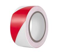 Hazard Tape 2 Inch x 108 Feet Red & White Ultra-Adhesive Hazard Warning Safety Stripe Tape, Adhesive Marking Barrier Tape for Marking Floor, Walls
