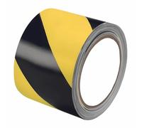 Hazard Tape Black and Yellow, 75mm (3") x 33m, Warning/Caution Tape