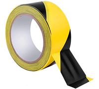 Hazard Tape Black and Yellow Floor Marking Tape - High-Visibility & Adhesive Caution Tape Roll, Warning Safety Stripe for Walls Steps, Barrier, Warehouse, Factory, Workshop Use