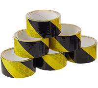 Hazard Tape Soft PVC Internal Use 50mmx33m Black and Yellow [Pack of 6]
